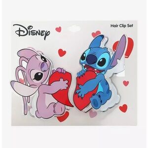 Disney Lilo & Stitch Stitch &‎ Angel Claw Hair Clip Set Hot Topic Valentines Day
